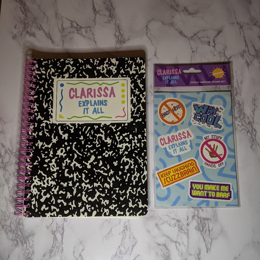 Clarissa explains it all notebook and stickers